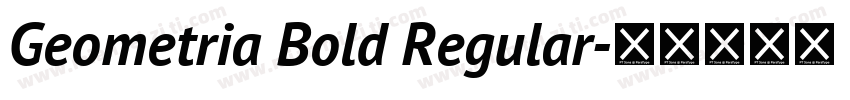 Geometria Bold Regular字体转换
